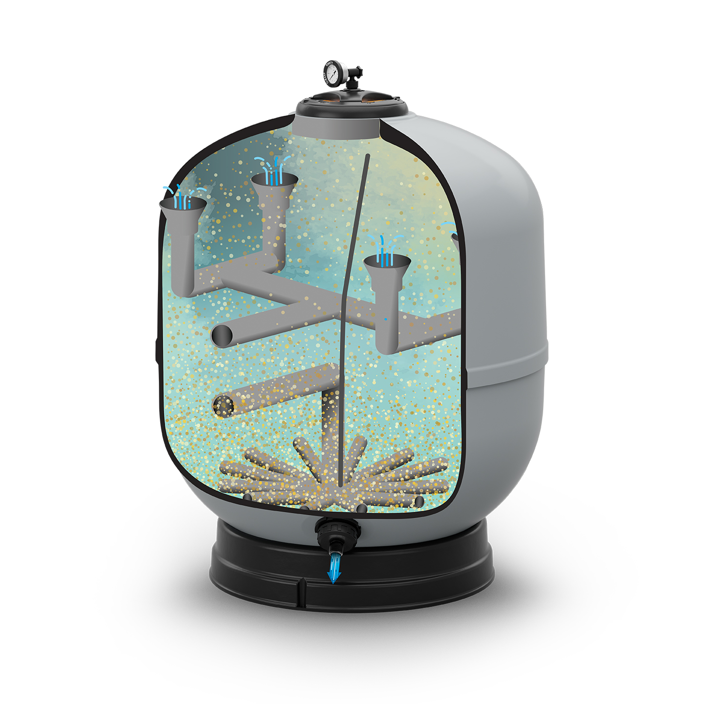 SFSM Side Mount Sand Filter Feature Art