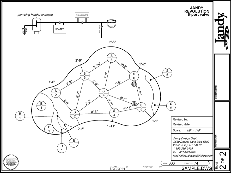 Jandy In-Floor Blueprint