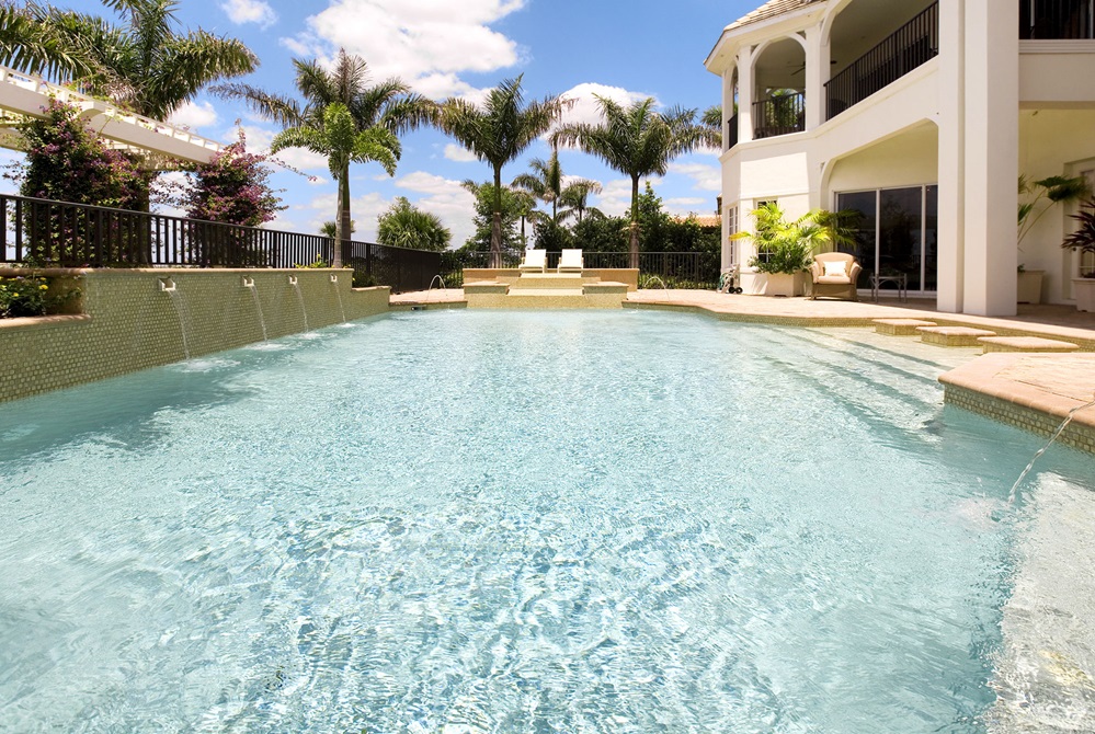 Residential Pool on a sunny day