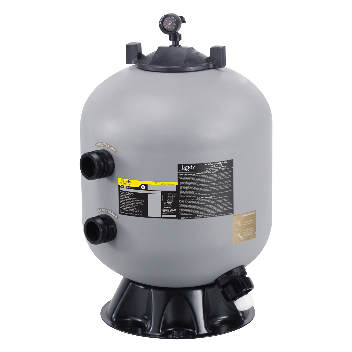 JS Side Mount Filter Jandy Pro Series